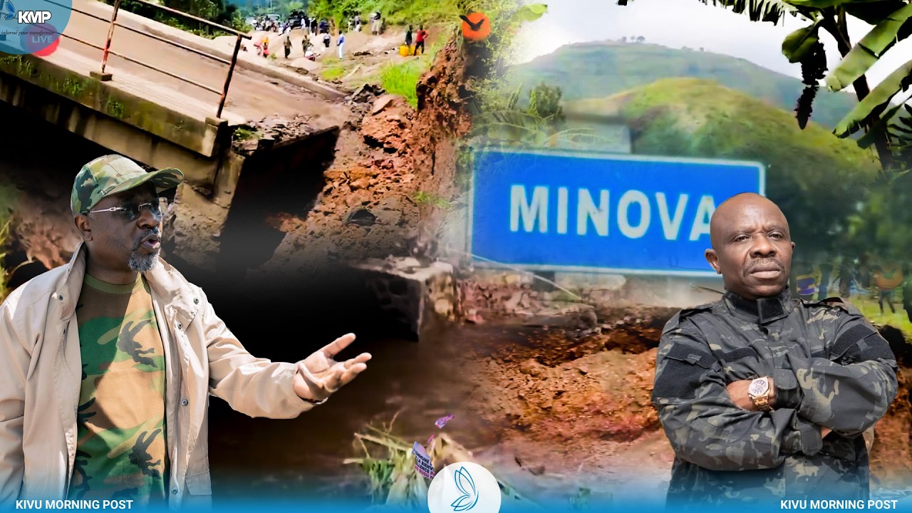 RDC–BUKAVU : L’AFC-M23 VISITE LE PONT BUGANGA EFFONDRÉ À MINOVA ET LANCE SA RÉHABILITATION