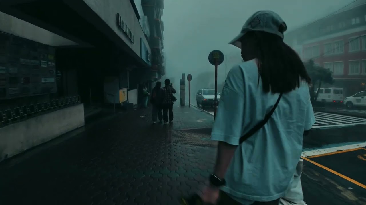 Walking in the Rain & Fog on Session Road | Baguio City Walking Tour (4K ASMR)