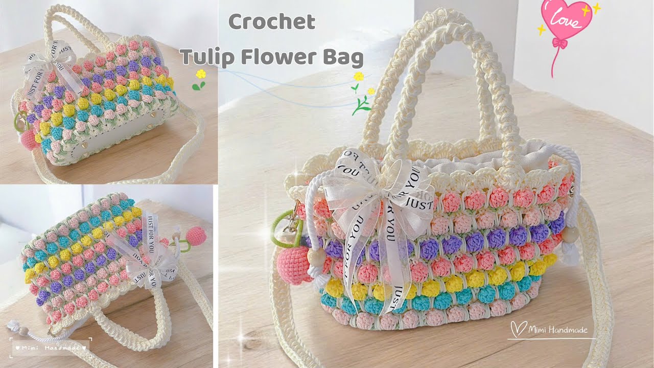 Hướng Dẫn Móc Túi Tulip Cực Đẹp Với Đáy Oval 🌷 Easy Crochet Tulip Bag Tutorial | Mimi Handmade