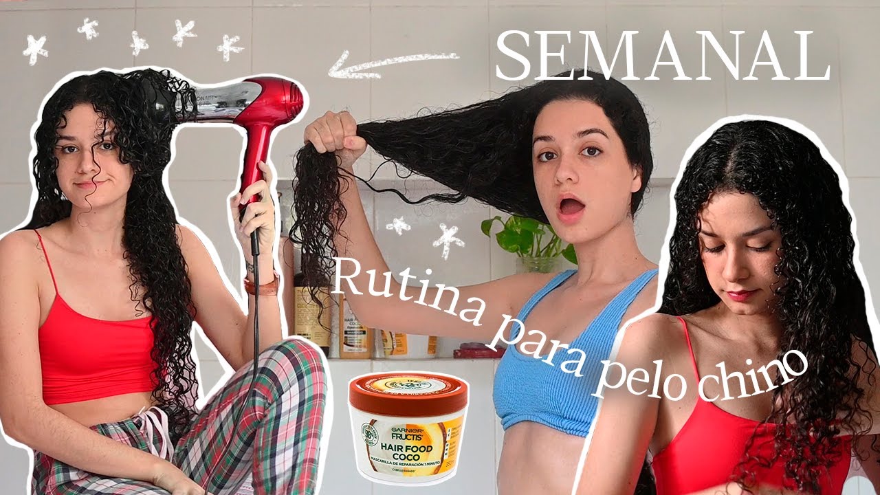 Rutina semanal para pelo rizado // secando con difusor // productos que uso
