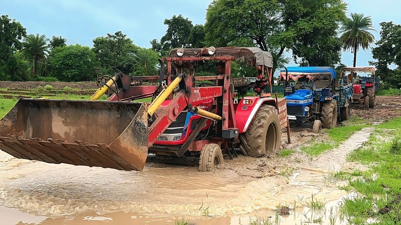 Mahindra Arjun 605 Loader Vs John Deere 5205 Loader Loading Mud Tractor’s | Sonalika | Mahindra