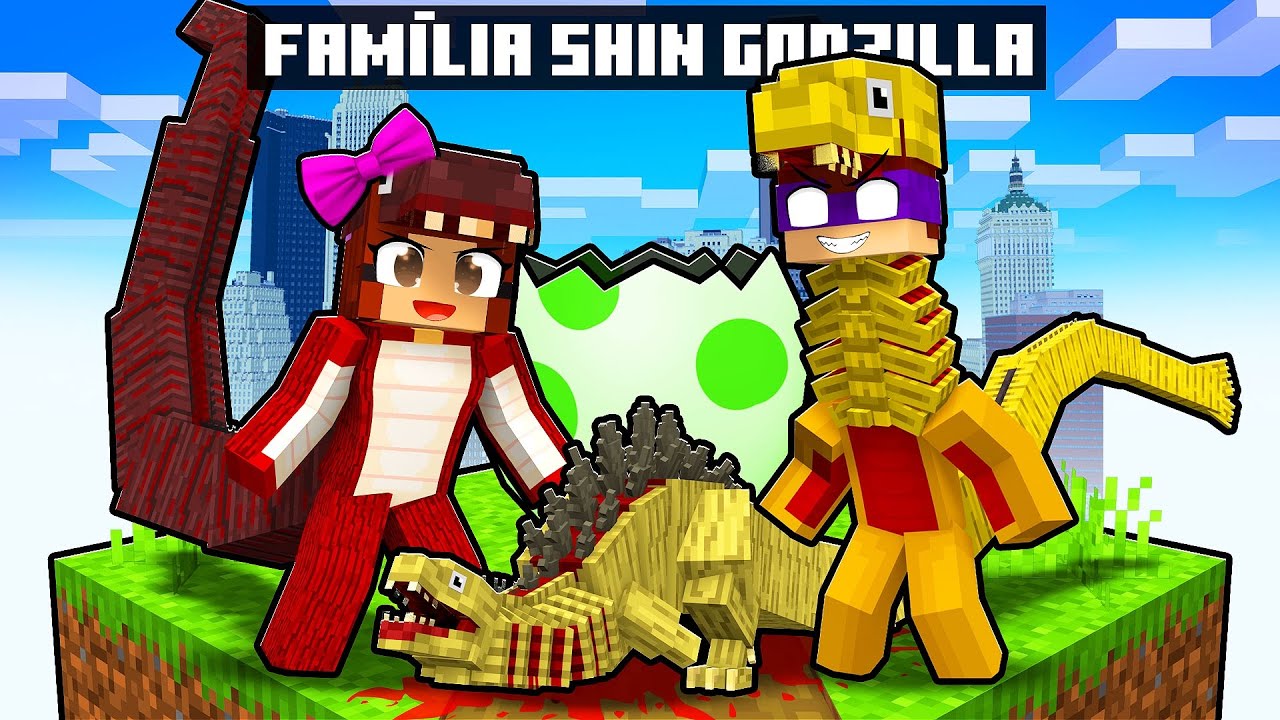 Tenho uma FAMÍLIA SHIN GODZILLA no Minecraft!! ‹ DONAT3LO ›