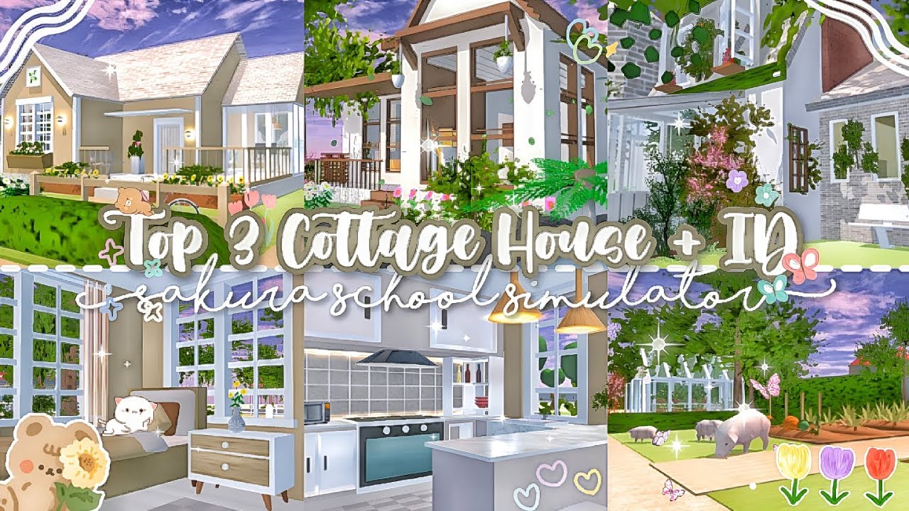 [ Bagi Bagi ID ] Aesthetic Cottage House 🏡🌻  || Sakura school simulator