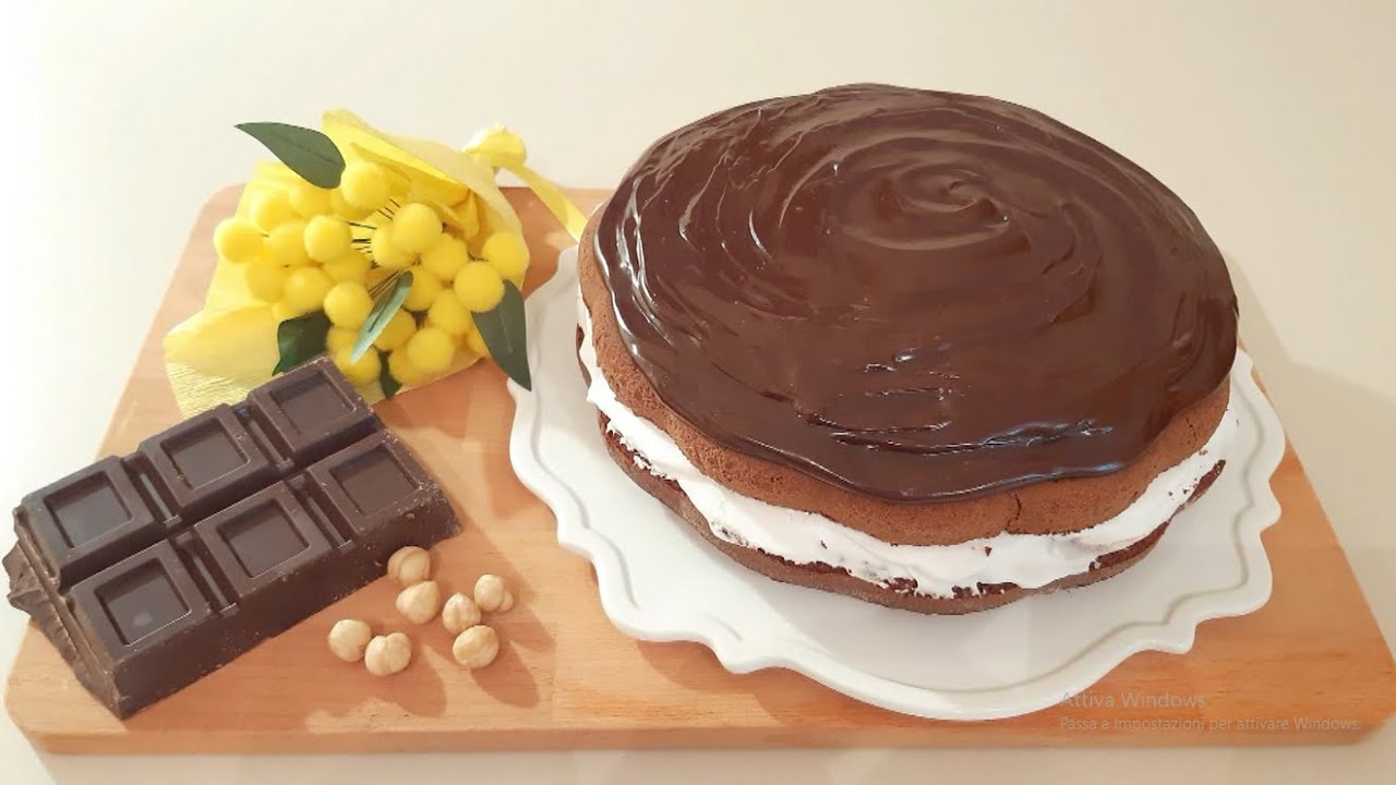 Torta al cioccolato con nutella e panna (Bimby)