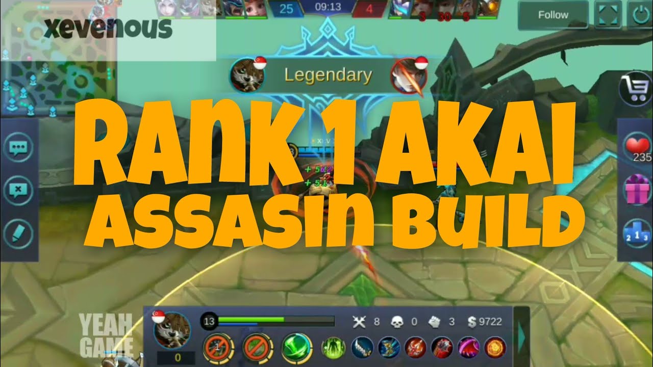 XEVENOUS RANK 1 AKAI assasin build