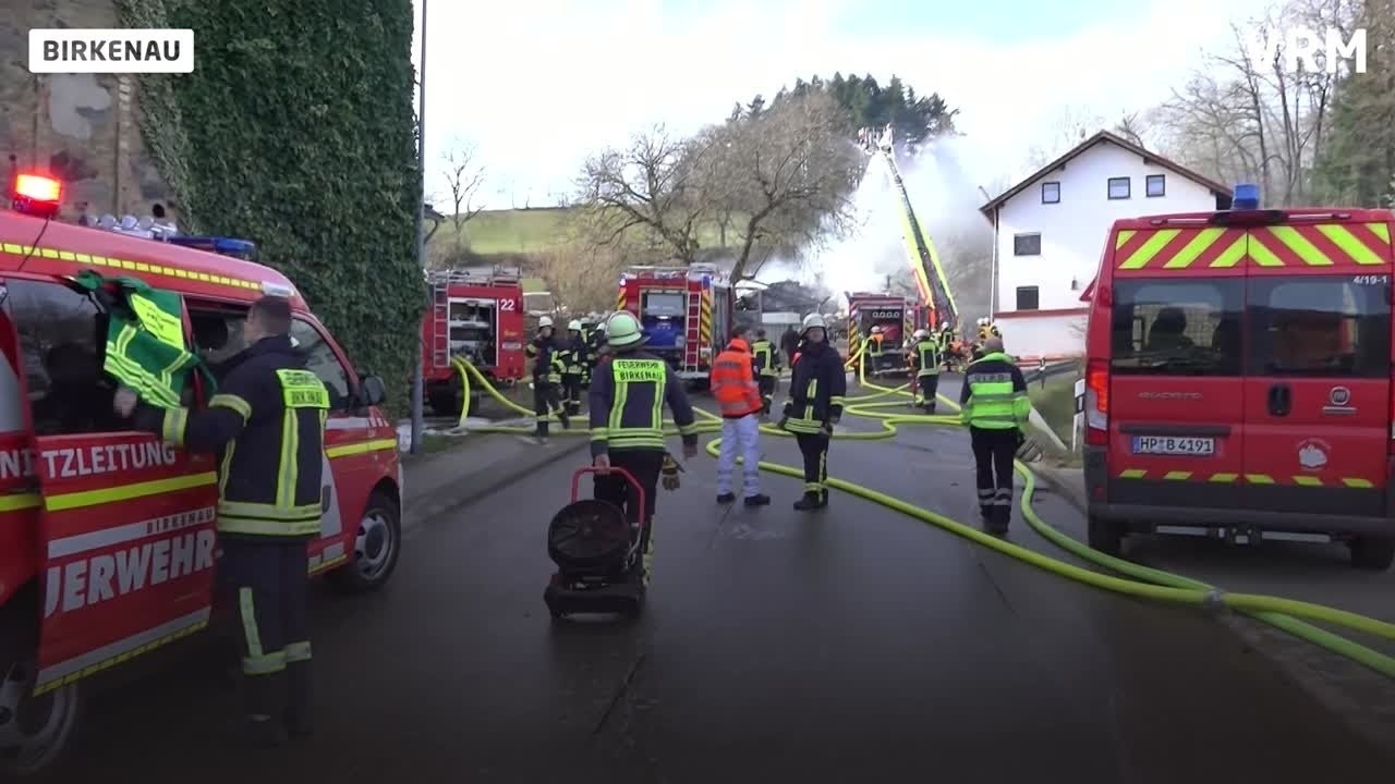 In Birkenau explodiert ein Haus und wird total zerstört