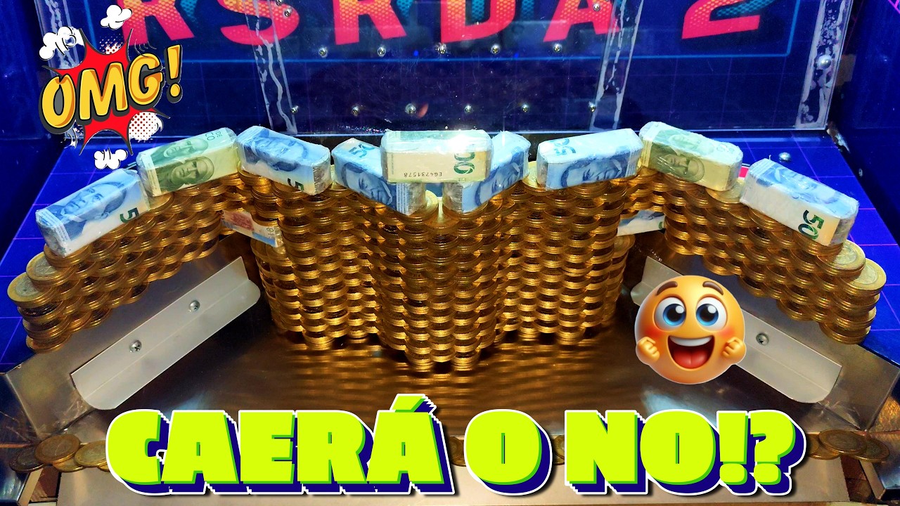 CONFIGURACION IMPOSIBLE  DE DERRUMBAR❓❓❓ Vamos a jugar esta Maquina de Cascada 2 de $ 10 pesos