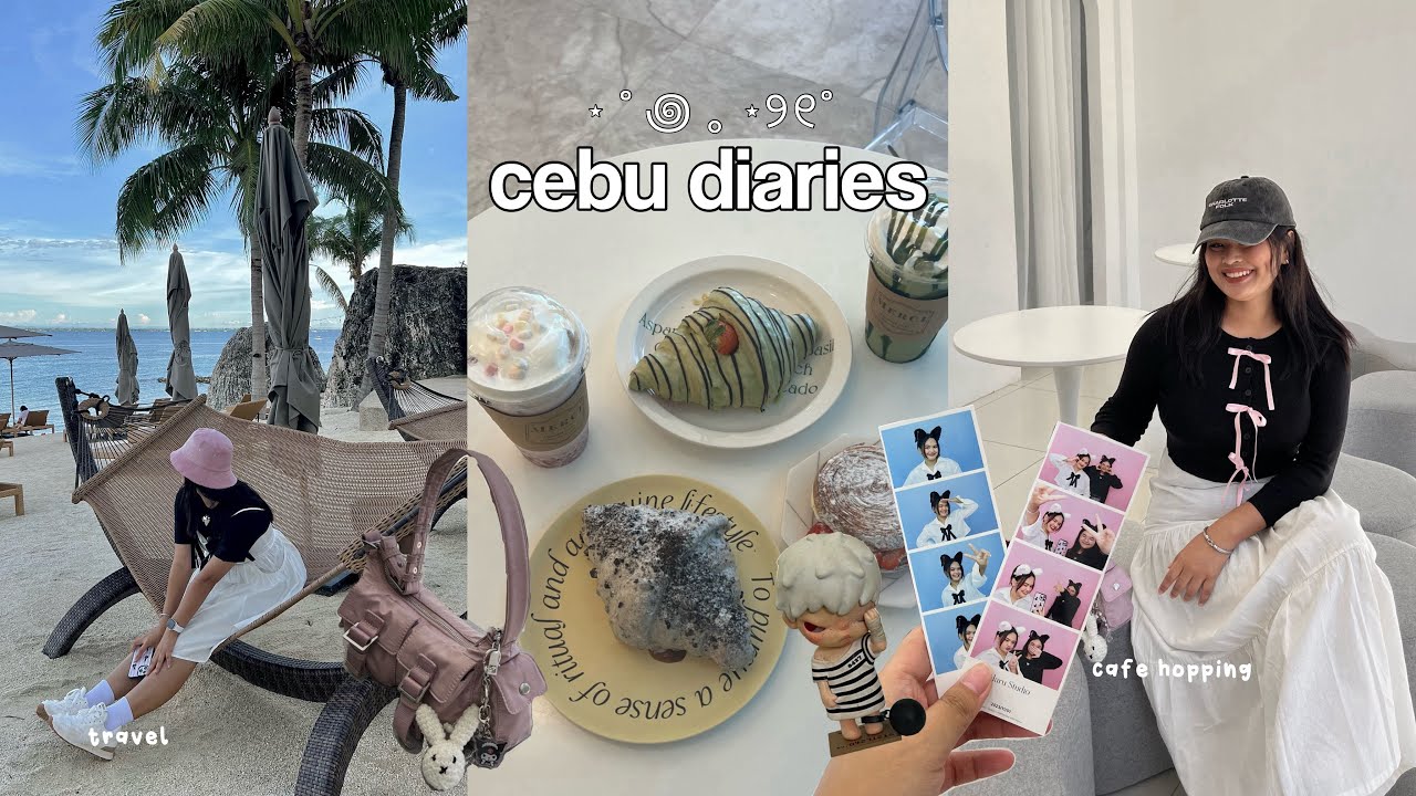 cebu diaries 🍰🌊 aesthetic cafes, sheraton resort, korean cafe, nuevo pc bang, travel vlog (ph)