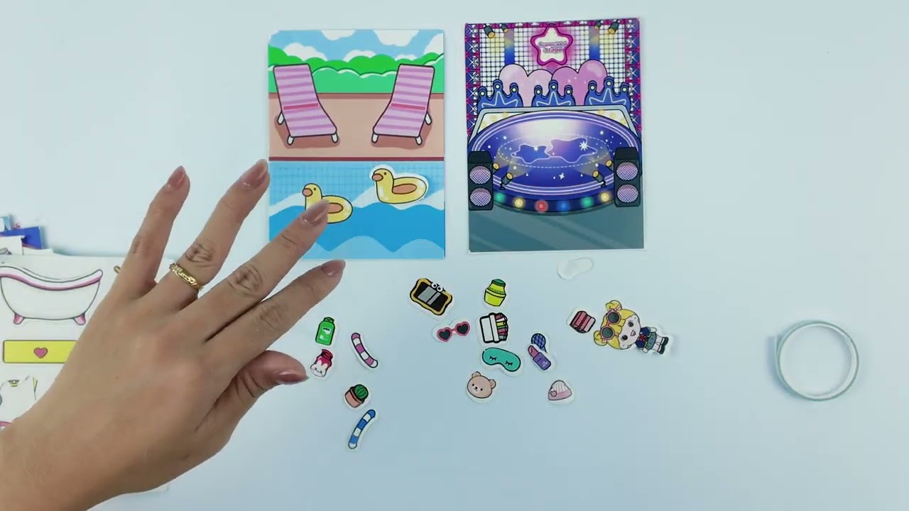 Sách Yên Tĩnh Dễ Thương Tự Làm - Sách hình dán sticker nhật ký công chúa hoạt hình xinh đẹp