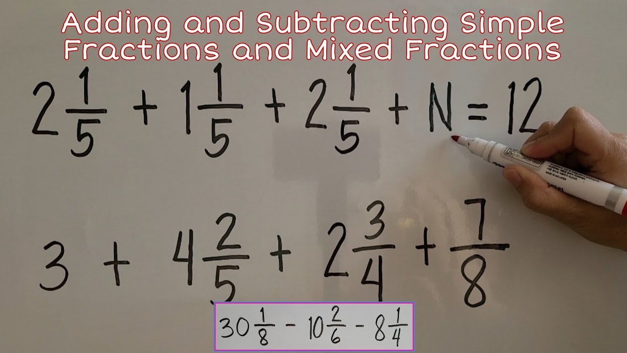 Adding and Subtracting Three Mixed Fractions