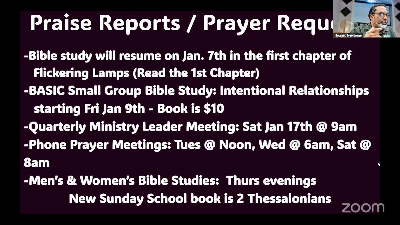 Sunday School: Review & 2 Thessalonians Study Guide Chapter 1-Part 1