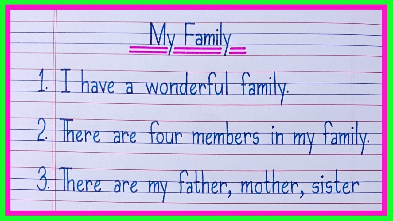 My Family Essay in English | 10 Lines On My Family | Essay On My Family | Paragraph On My Family