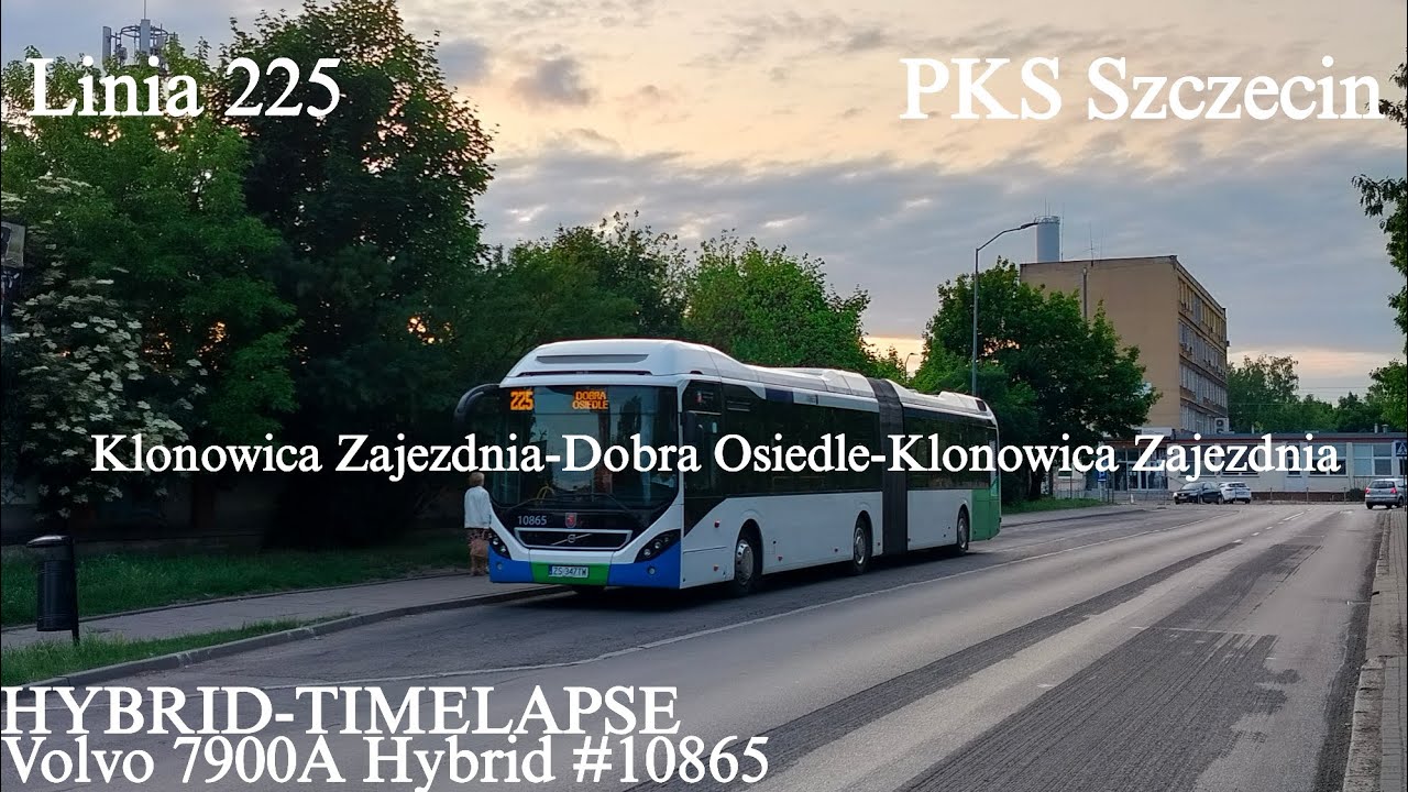 [H-TMLPS] Szczecin Linia 225 Klonowica Zaj.-Dobra Os.-Klonowica Zaj. Volvo 7900A Hybrid #10865