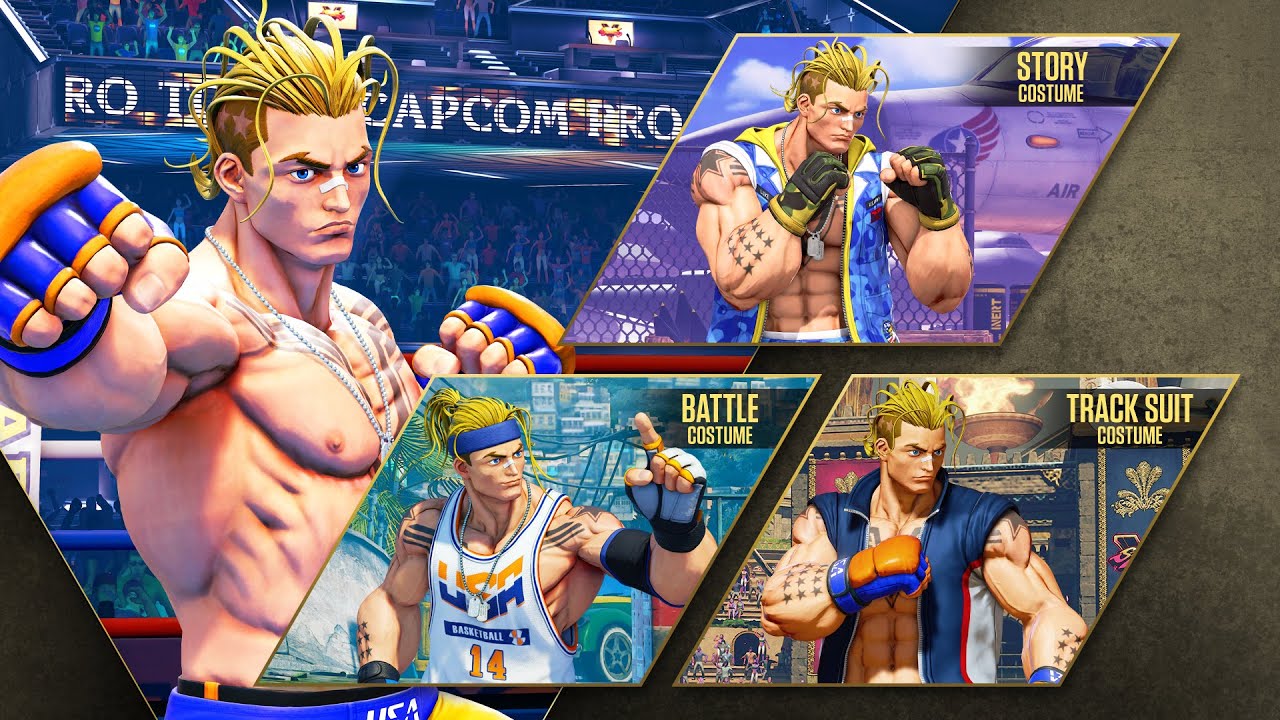 SFV: Luke All costumes + all colors