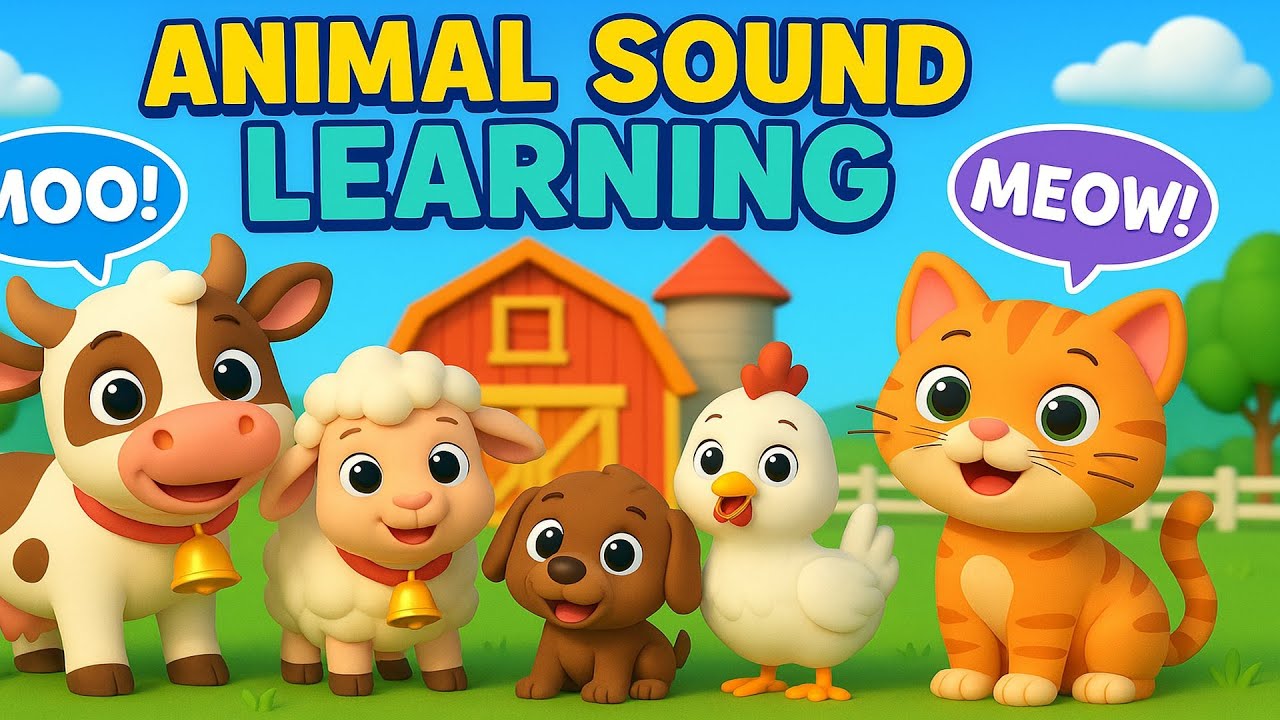 Animal Sound Learning Song for Kids | Learn Animal Names and Sounds | Fun Nursery Rhyme for Children