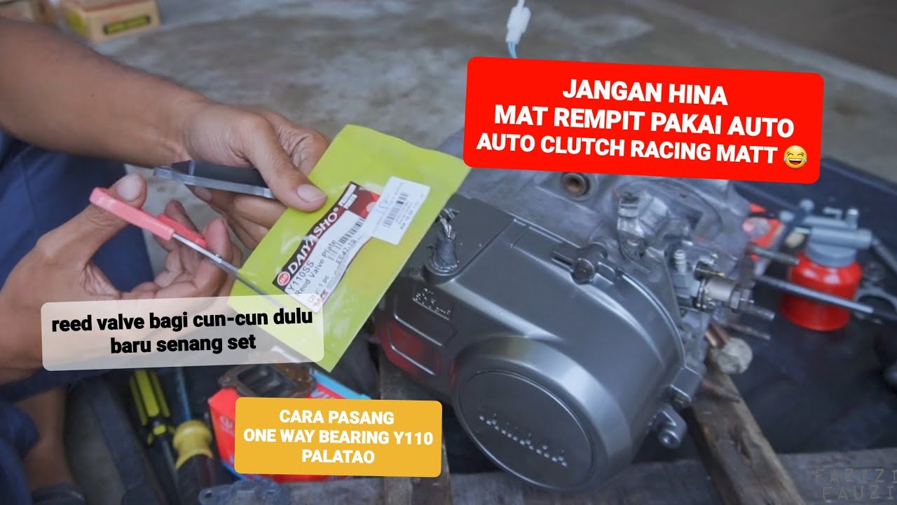 Pasang Tobaki One Way Bearing Y110, Auto Housing, Rahsia Reed Valve mainan Topspeed