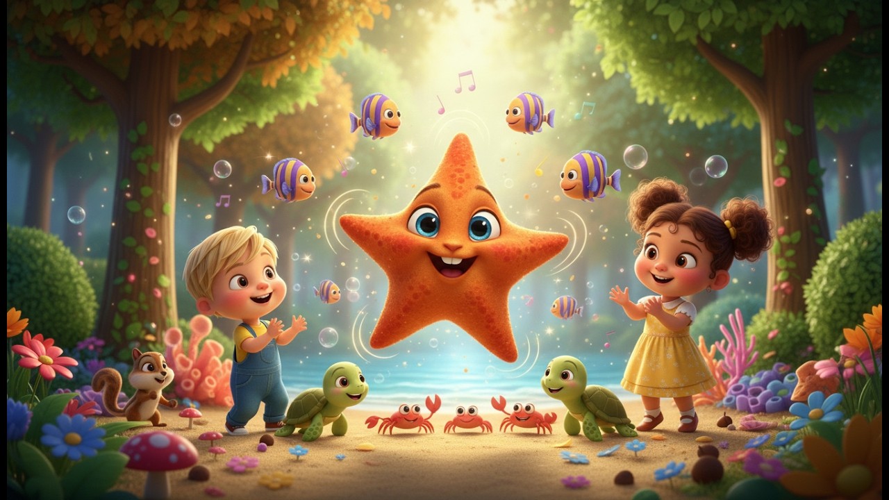 Little Starfish Wiggle ⭐🌊 | Beach Rhyme 1 | Kids Nursery Rhyme & Fun Song for Toddlers & Preschool