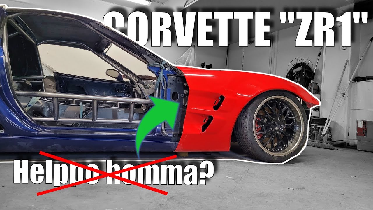 Widebody ZR1 lokarien lasikuitumuotit C6 Drifting Corvetteen