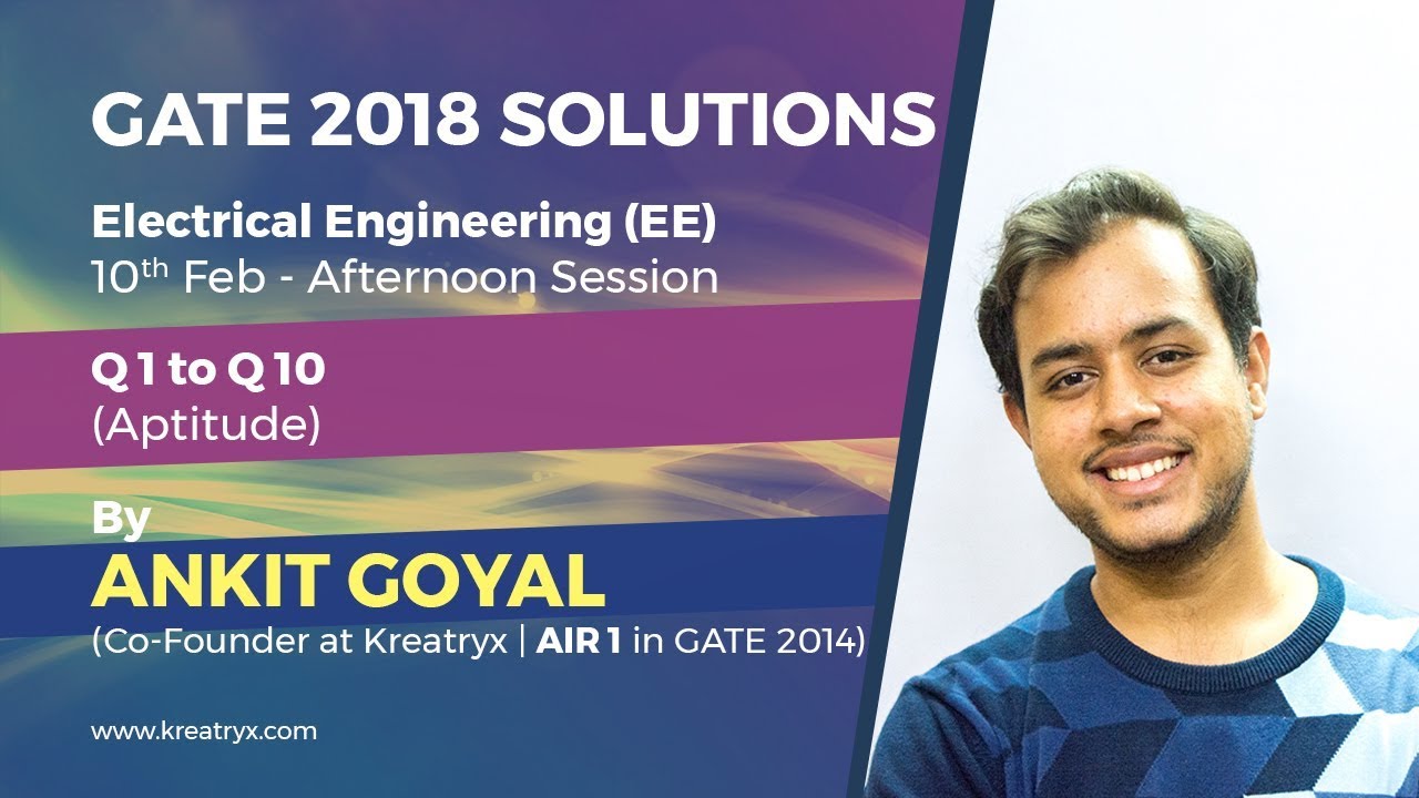 Kreatryx GATE 2018 EE Solutions | Aptitude