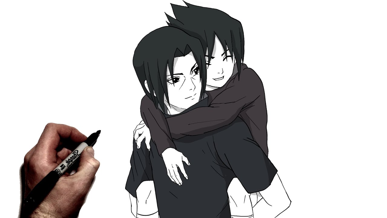 How To Draw Itachi & Sasuke | Step By Step | Naruto