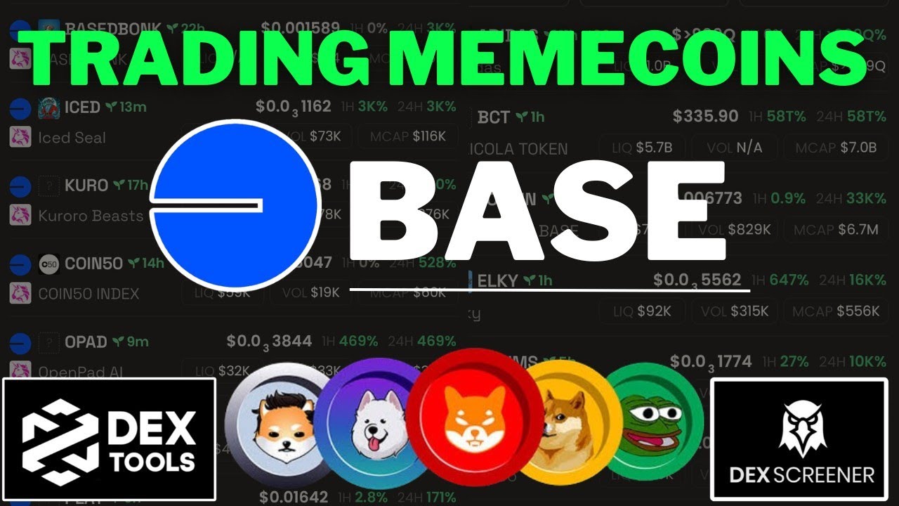 Trading Memecoins ETH BASE dexscreener #dexscreener #memecoins #ethbase #weth