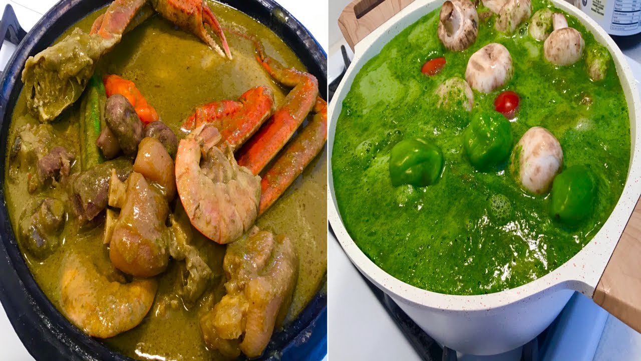 Authentic Ghana Nkate-konto (SPINACH MIXED WITH PEANUT SOUP)