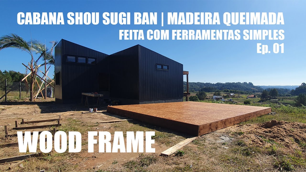 Construção de Cabana Shou Sugi Ban 
