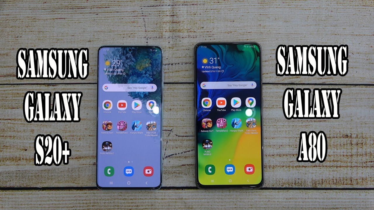 Samsung Galaxy S20+ vs Samsung Galaxy A80 | SpeedTest and Camera comparison