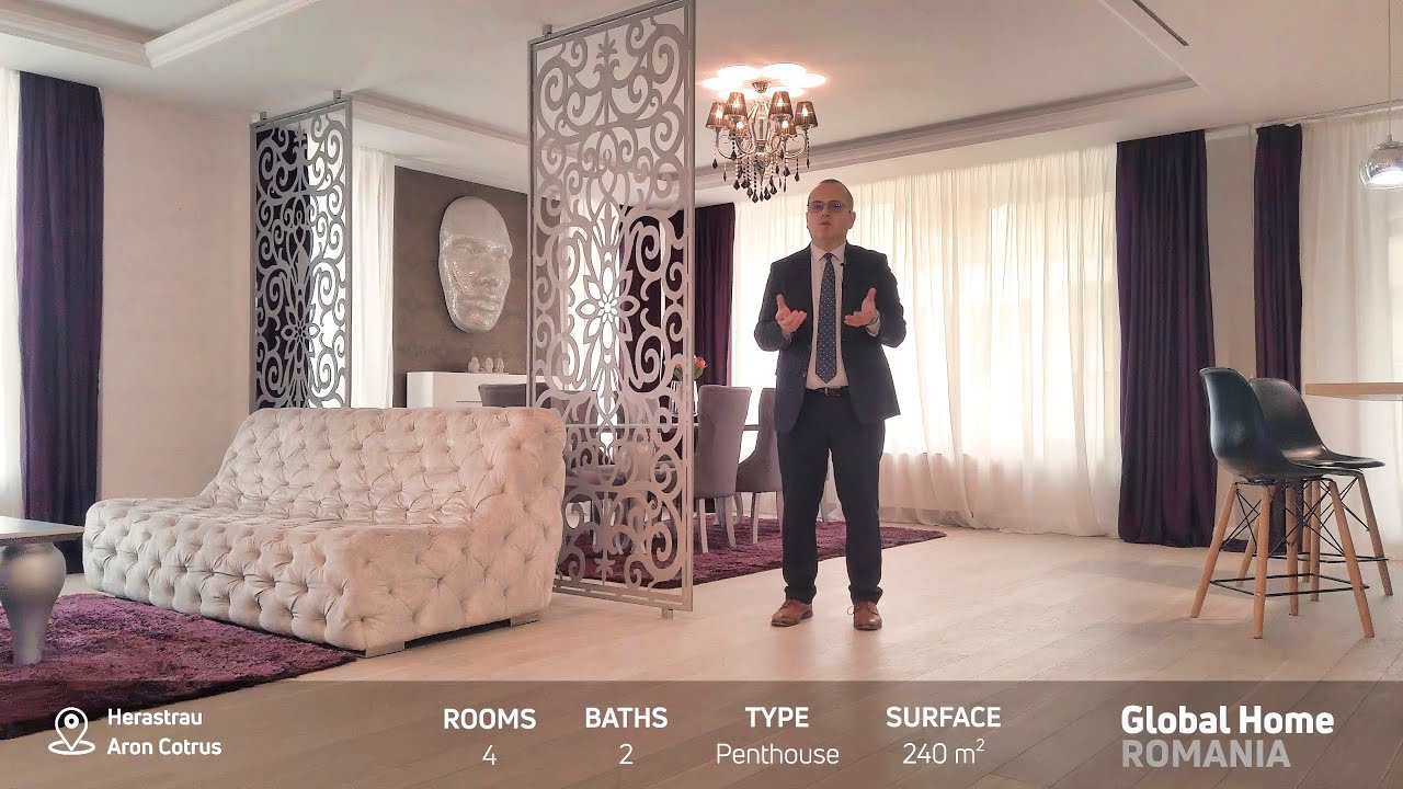 📍 Herastrau - Aron Cotrus | Apartment 4 Rooms - Penthouse 240sqm | Sos Nordului-Global Home Romania