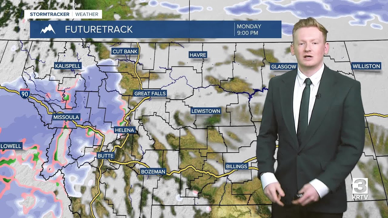 Mild start to the workweek with high winds and mountain snow- Monday, February 23
