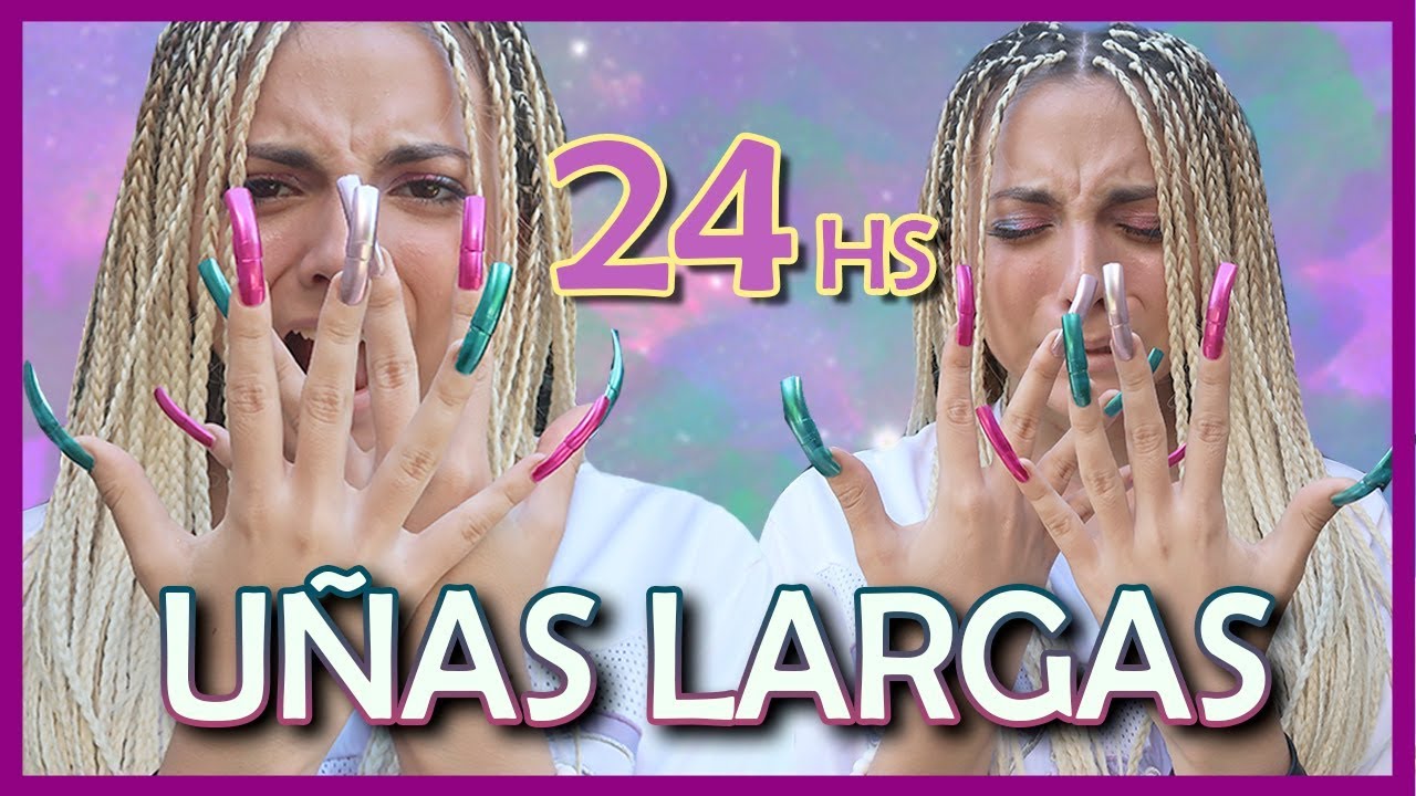 ¡24 HORAS con UÑAS EXTREMADAMENTE LARGAS! | Cande Copello