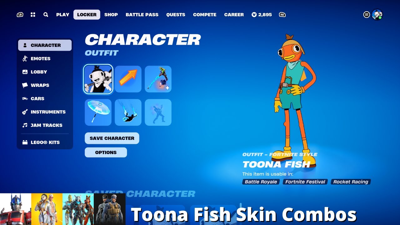 Toona Fish Skin Combos (Fortnite Battle Royale)