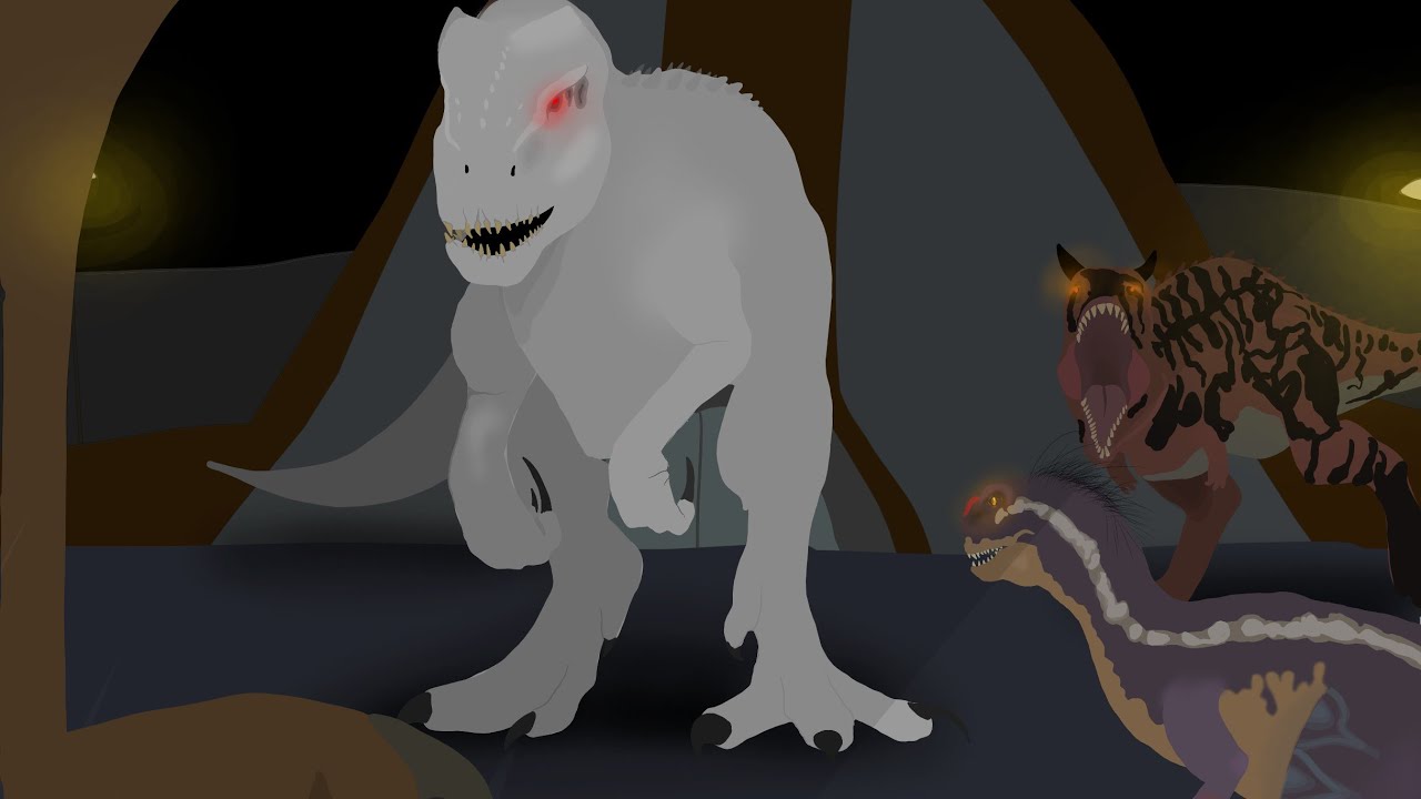 indominus rex vs jurassic world - épico final alternativo - stick nodes animation #jurassicworld