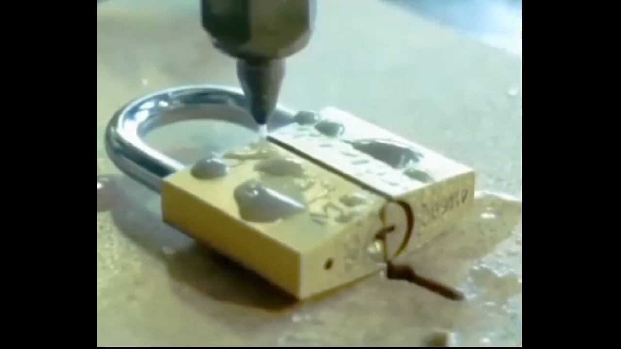 Cutting metal with water