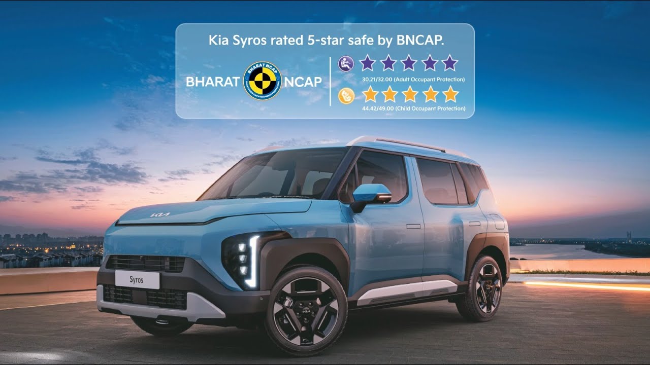 Kia India | Kia Syros rated 5-star by BNCAP | #FiveStarKia