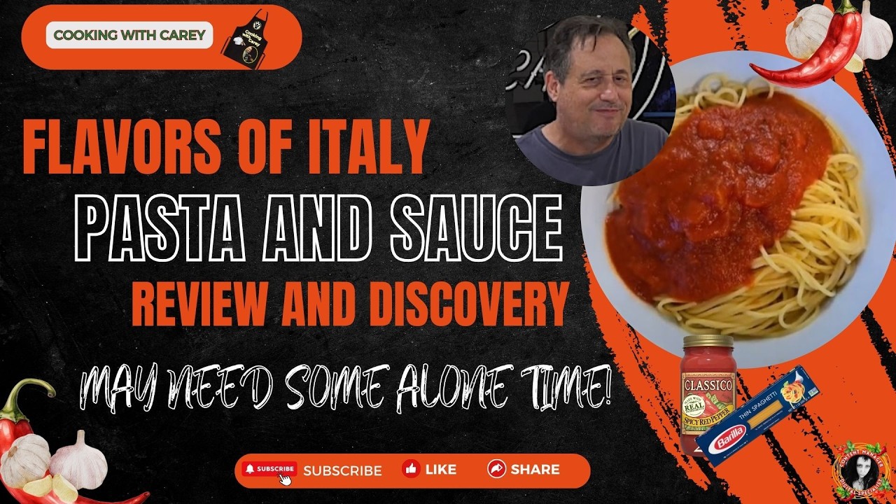 Tasting Classico Spicy Red Pepper Pasta Sauce w/Barilla Thin Spaghetti
