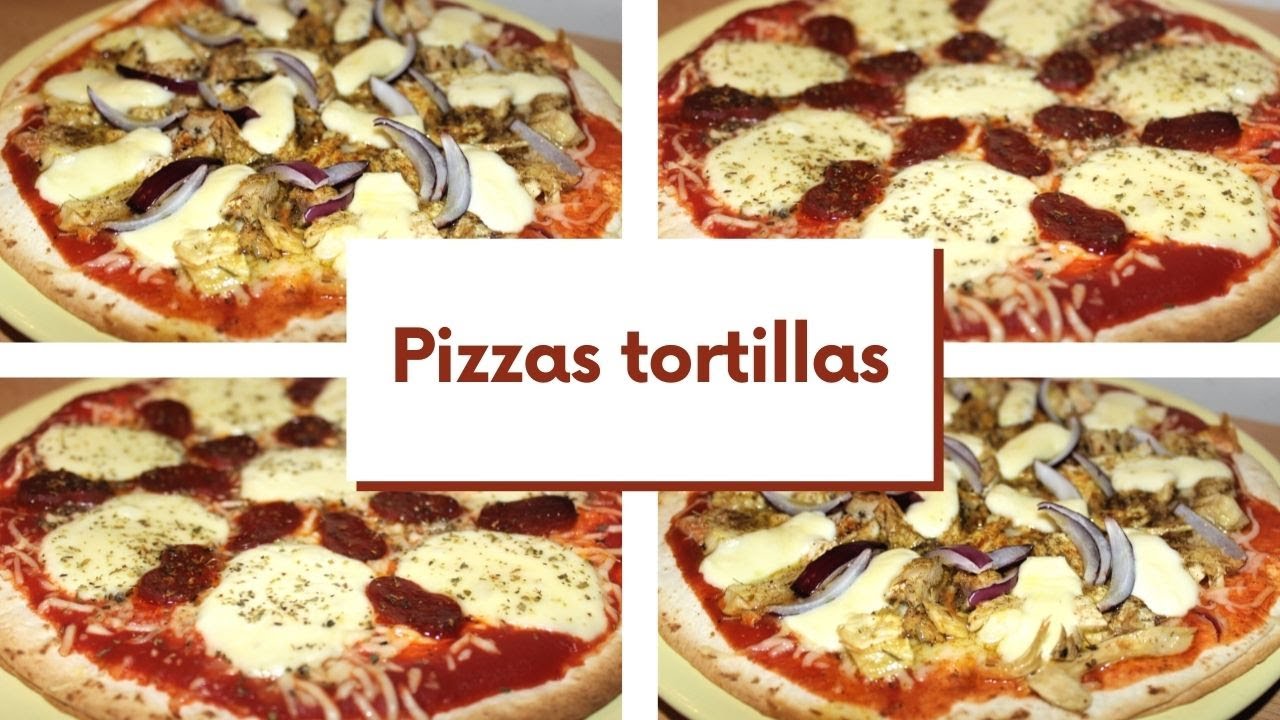 Pizzas tortillas 🍕 // Recette express avec la garniture de votre choix 😊😉