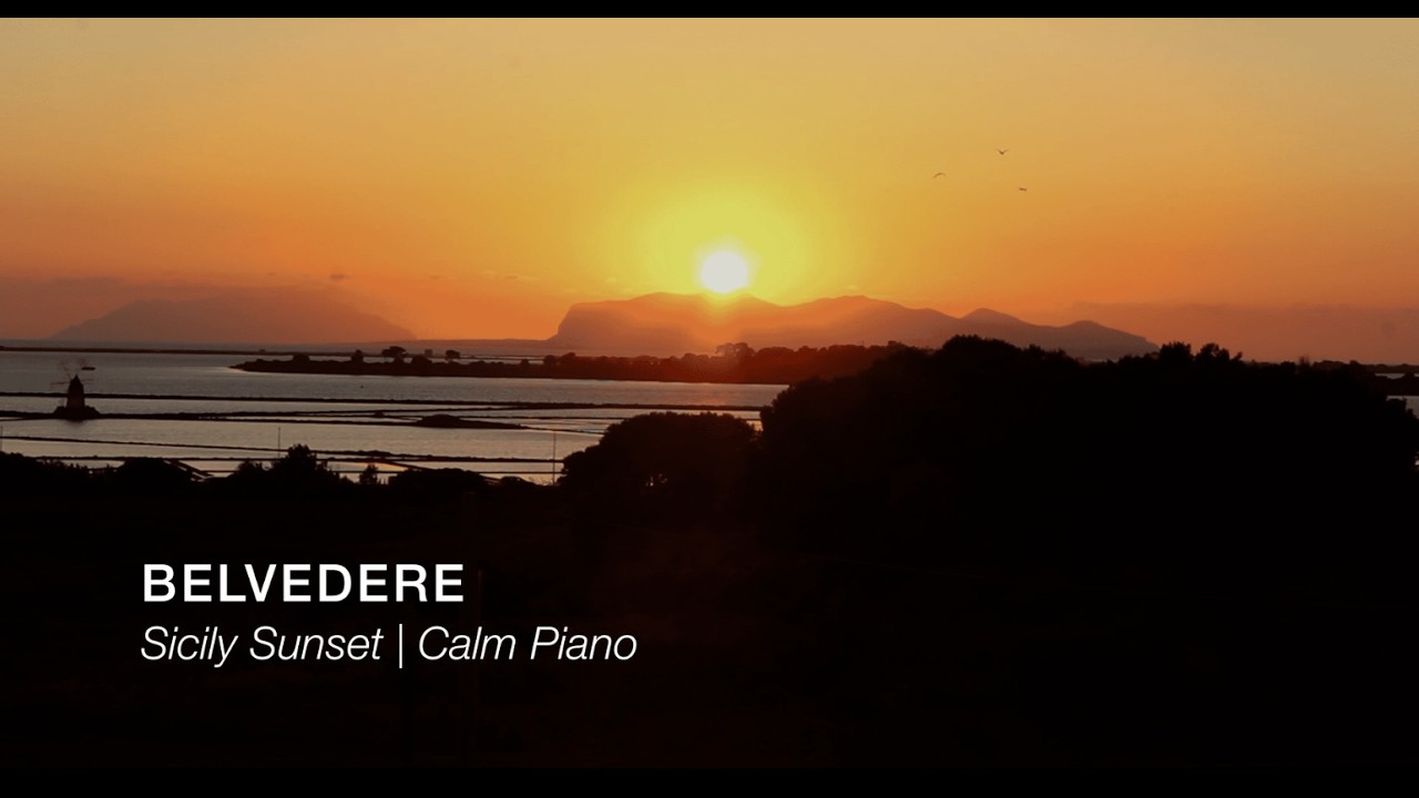 Sunset in Sicily | Calm Piano & Nature Sounds | Relaxing Video