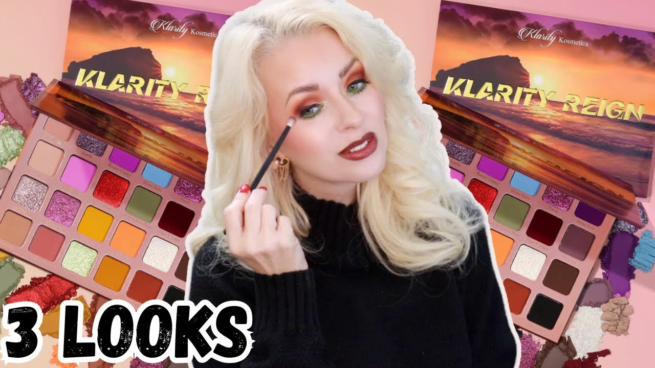 NEW Klarity Kosmetics KLARITY REIGN Palette Review + 3 LOOKS