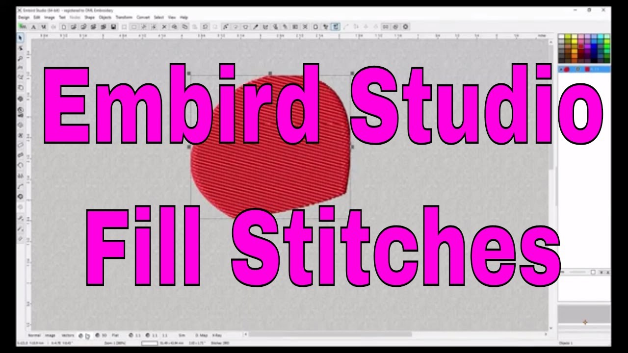 Embird Studio:  All about fill stitches, nodes and tips and tricks 💖