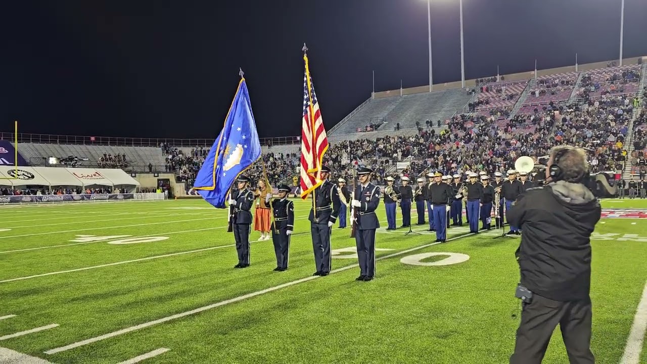 West Point Band National Anthem, USAF Color Guard, Fireworks at 2024 Independence Bowl