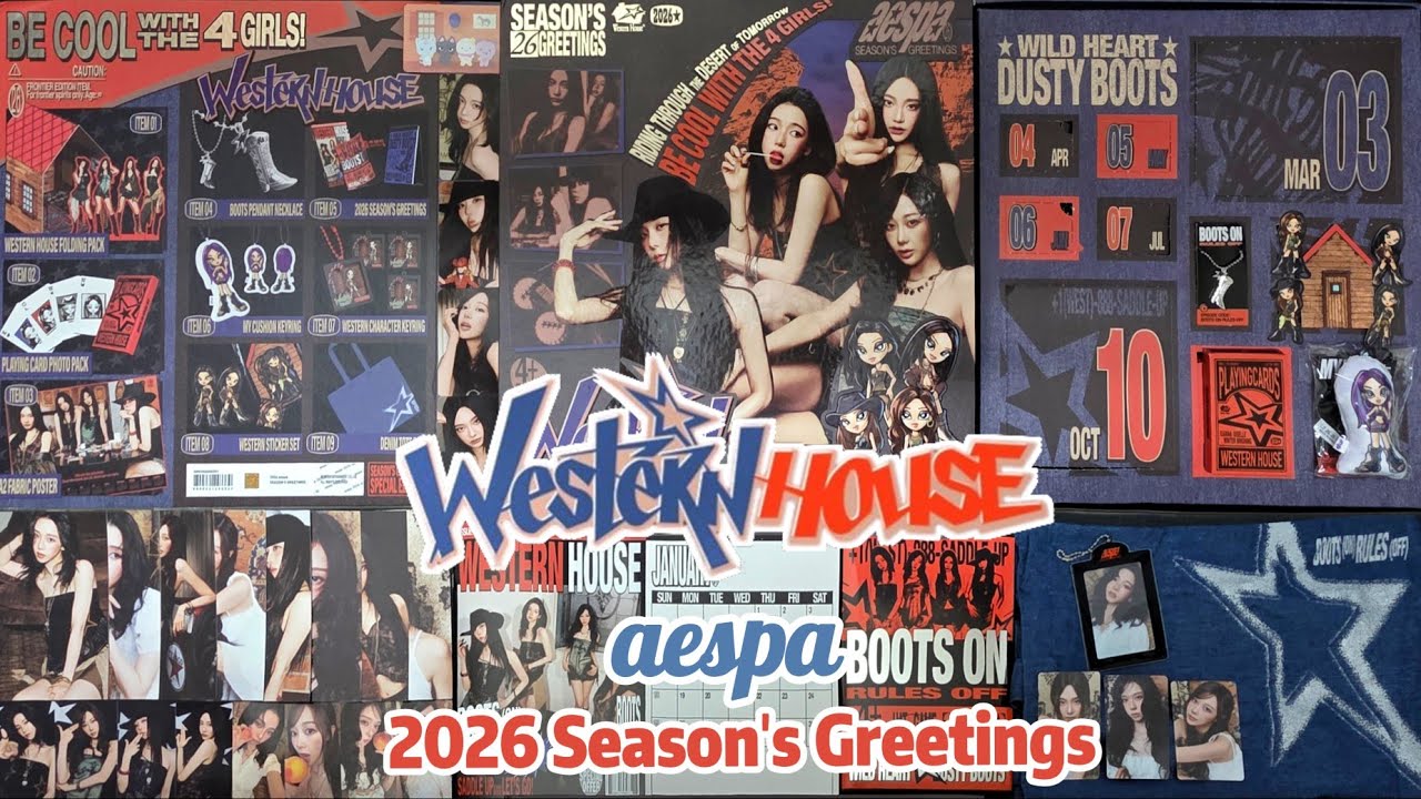 [Unboxing] AESPA - 2026 Season's Greetings 'WESTERN HOUSE' Special Edition (with store POBs)