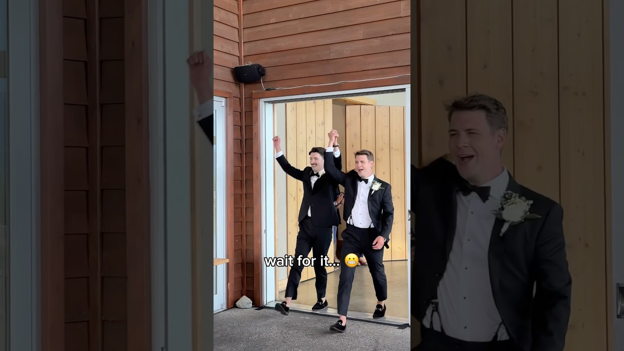 Wedding entrance: 10/10. Respect for my grandma? &hellip;a soft 2. 😅 #wedding #gaywedding