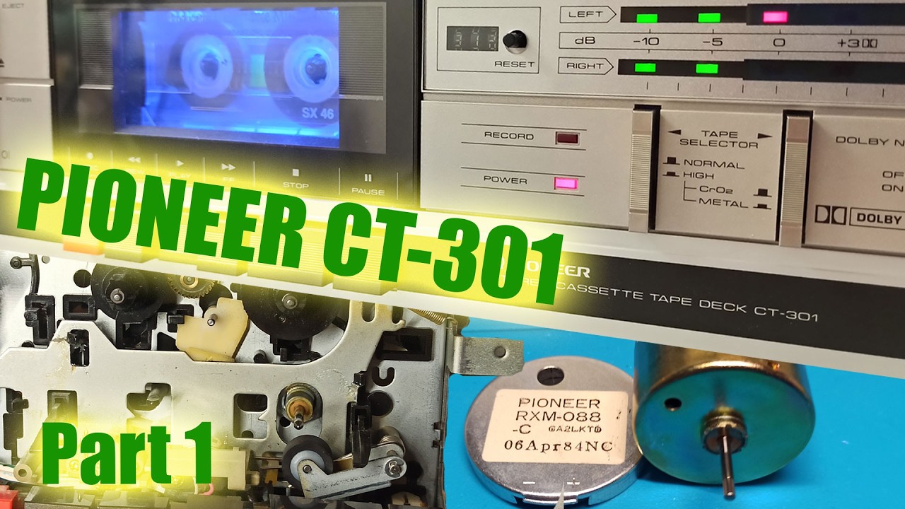 Pioneer CT-301 deck / improving wow & flutter / lubricating the motor - Part 1 of 2
