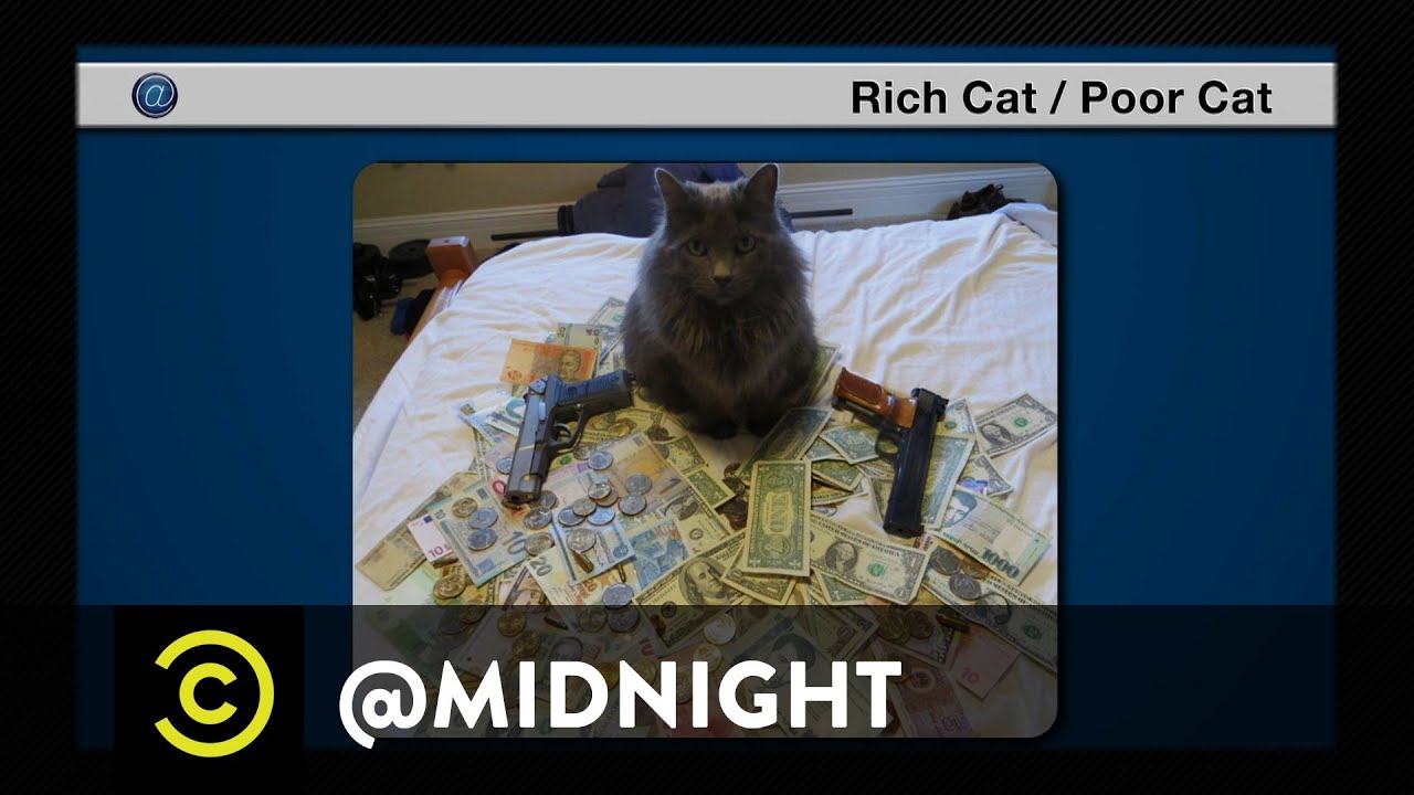 Patton Oswalt, Nikki Glaser, Matt Braunger - Rich Cat/Poor Cat - @midnight with Chris Hardwick