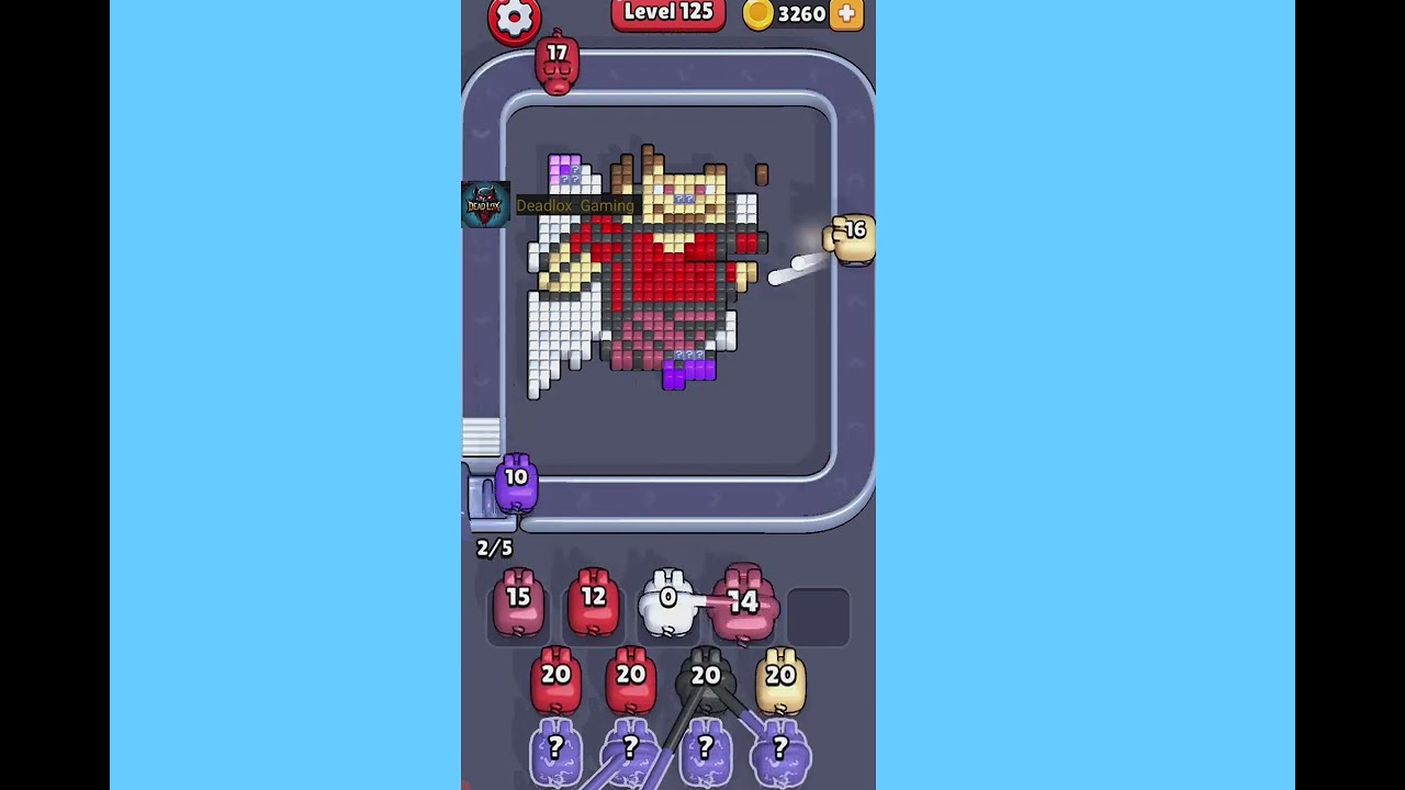 Pixel Flow Level 125 Very Hard. Walkthrough Gameplay