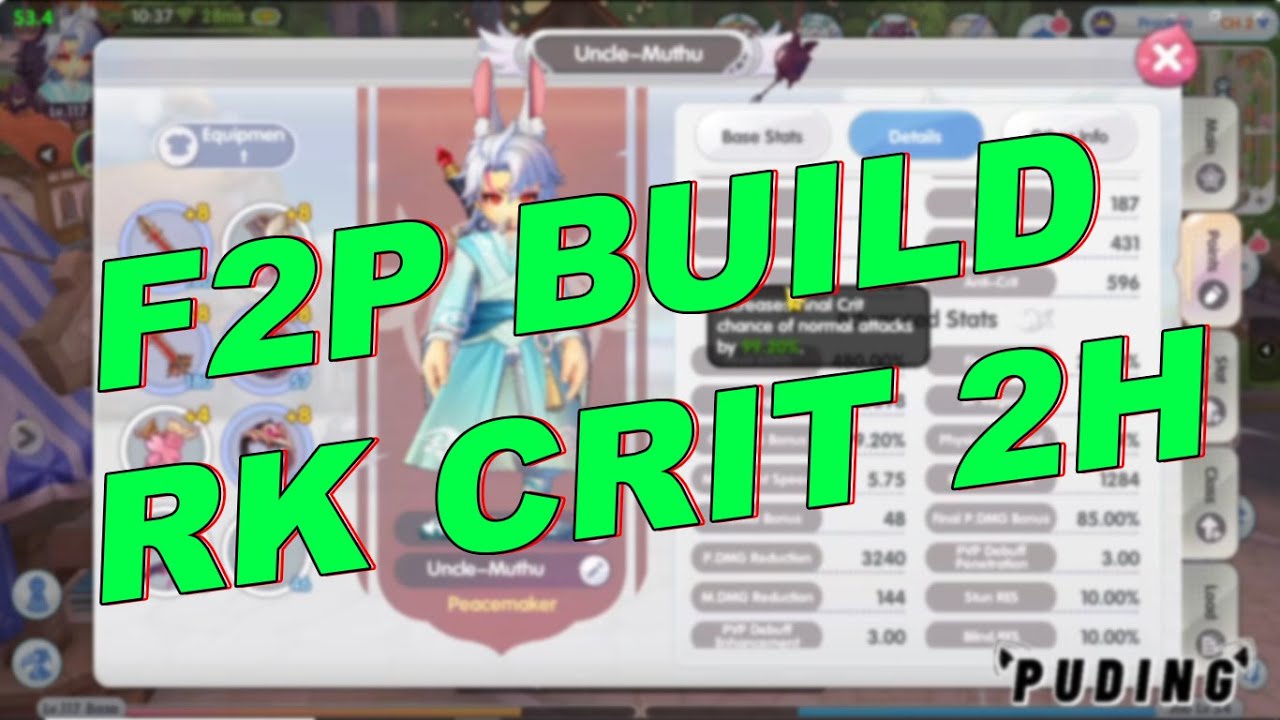 F2P BUILD | RUNE KNIGHT CRIT 2H | #ROX | RAGNAROK X NEXT GENERATION