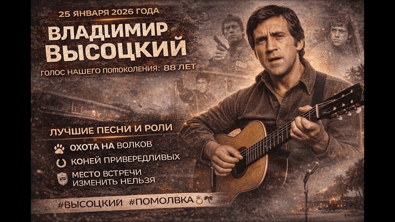 Владимир Высоцкий: Голос эпохи, который не умолкает. 88 лет легенде
