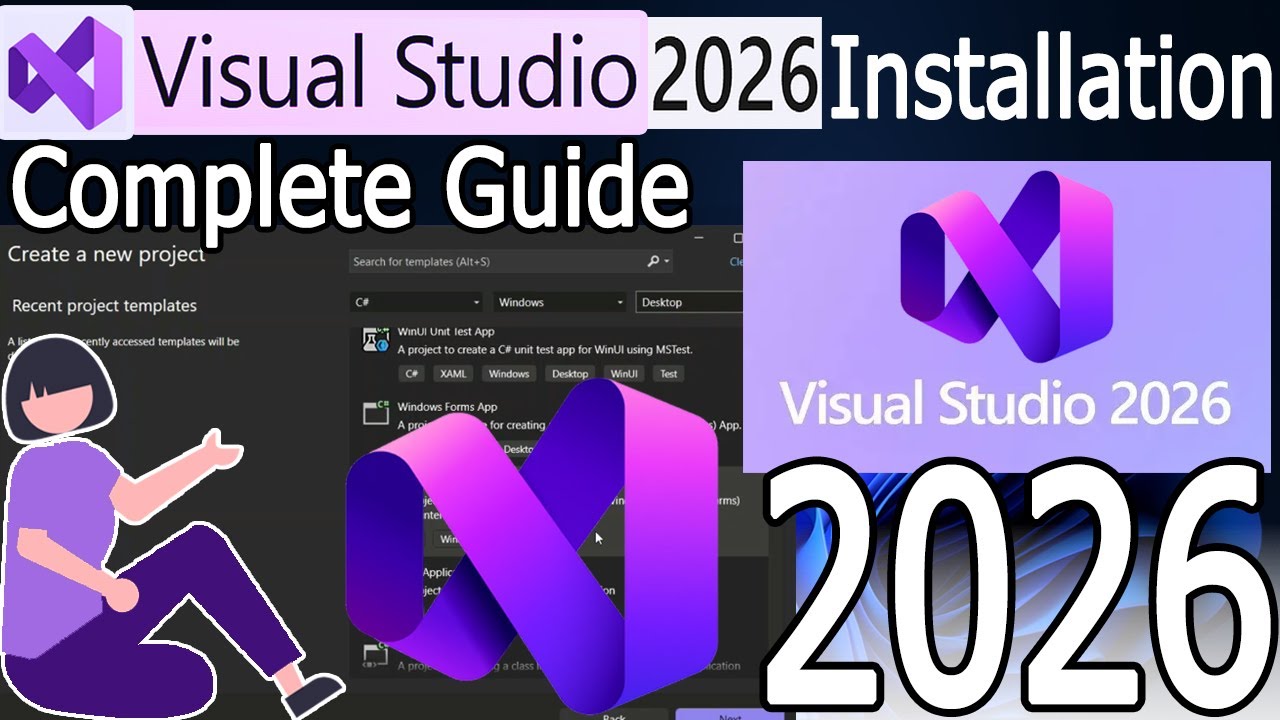Как установить Microsoft Visual Studio 2026 на Windows 11 [Обновление 2026] Разработчики .NET | W...