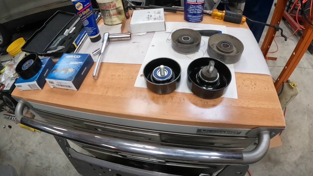 How To: Serpentine Belt & new Pulley Installation on 1999 Jeep Wrangler TJ